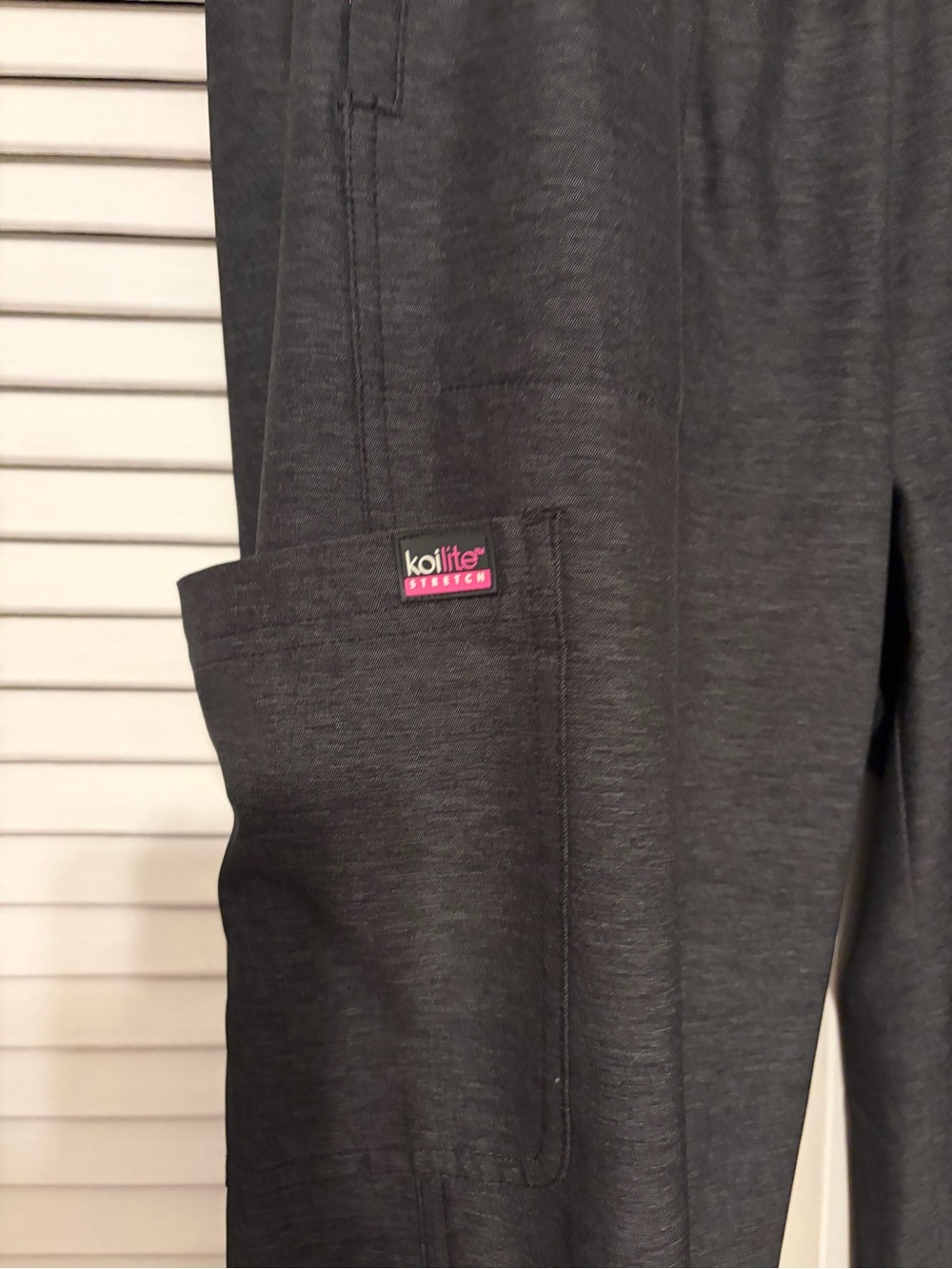 Koi Lite Women’s Dark Gray Cargo Pants with Stretch Pocket